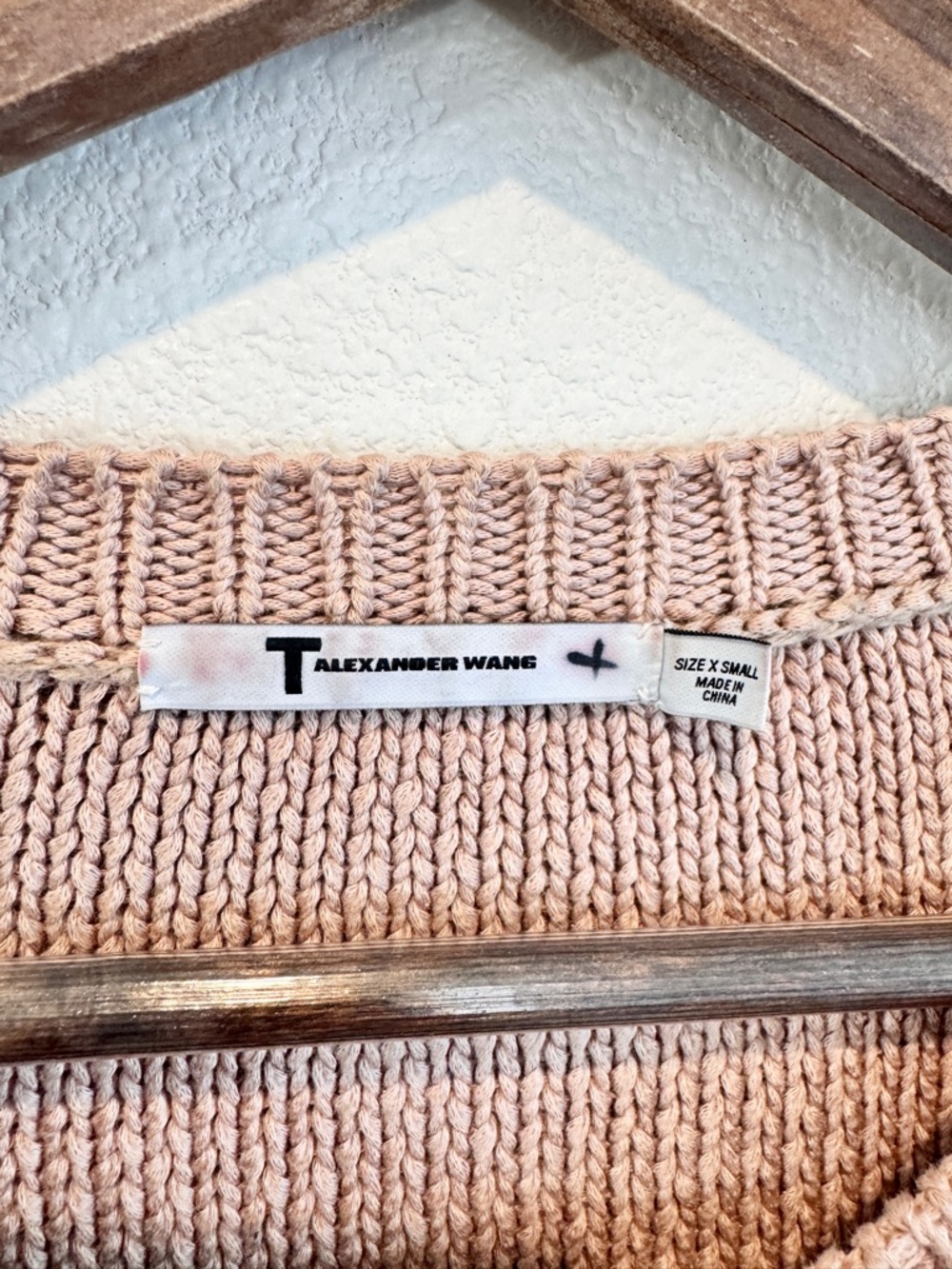 Alexander Wang Cropped Knit Sweater Minimalist Neutral Capsule Core XS B62 - Picture 3 of 8